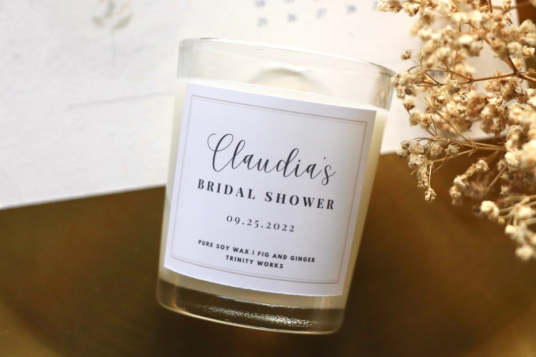 Bridal Shower Favor Personalized - Bridal Shower Candle Favors - Bridal ...