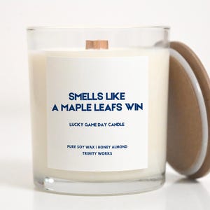 Smells Like A Maple Leafs Win Candle - Personalized Candle Gift - Toronto Maple Leafs Fan Gift - NHL Maple Leafs - Hockey Lover Gift Custom image 1