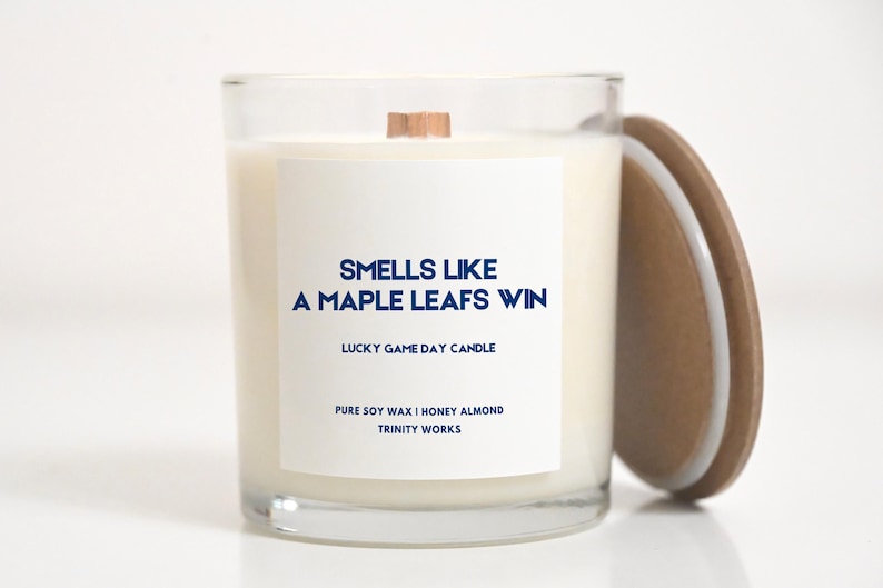 Smells Like A Maple Leafs Win Candle - Personalized Candle Gift - Toronto Maple Leafs Fan Gift - NHL Maple Leafs - Hockey Lover Gift Custom image 1