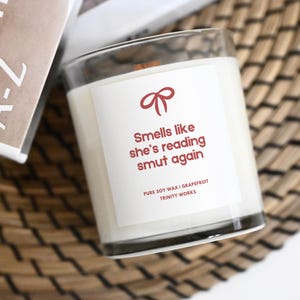 Smut Reader Gift - Book Gift - Smut Lover Gift - Library Gift - Book Lover Gift - Gift for Bookworm - Smut Book Club Candle - Candle Smut