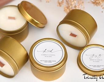 Bulk Wedding Favors Personalized - Wedding Guest Gifts - Initials Wedding Candle Favors- Engagement Party Favor - Anniversary Party Favor
