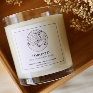 Where We Met Map Candle - Any City Map Personalized Candle - Custom Location Candle - Personalized Candle Gift  - Moving Away Gift - 8oz Soy