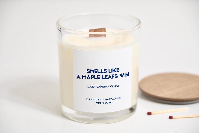 Smells Like A Maple Leafs Win Candle - Personalized Candle Gift - Toronto Maple Leafs Fan Gift - NHL Maple Leafs - Hockey Lover Gift Custom image 2
