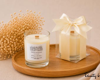 Elegant Personalized Wedding Favor for Guests - Unique Bulk Wedding Candle Favor  - Engagement Favors - Custom Favors for Engagement Party