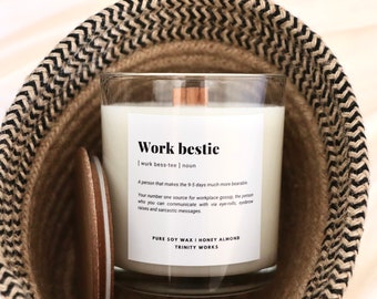 Personalized Coworker Gift - Work Bestie Definition Candle - Work Best Friend Gift - Surprise Gift For Coworker - Colleague Leaving Gift