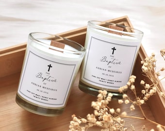 Baptism Favors Personalized - Baptism Candle Custom - First Communion Favor - Baptism Souvenirs Guest - Personalized Baptism Favor Boy/Girl