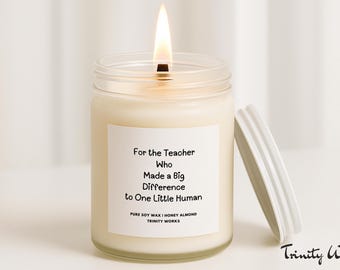 Teacher Gift - Teacher Appreciation Gifts - Difference Maker - Candle Gift for Teacher - Thank you Gift for Teacher End of School Year Gift