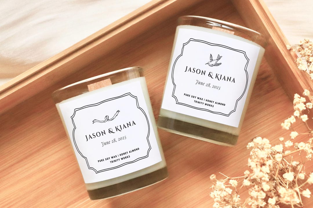 Personalized Wedding Favor - Personalized Candle Favors - Wedding Party ...
