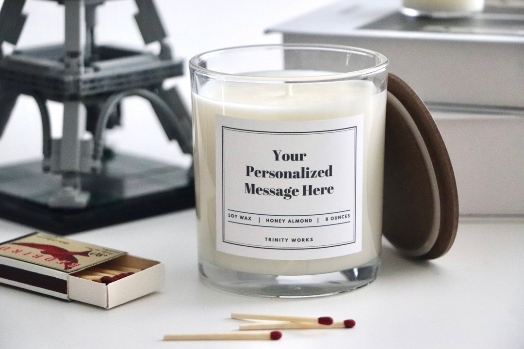 Personalized Message Candle Custom Smells Like Candle Candle With Message 8oz Candle Gift