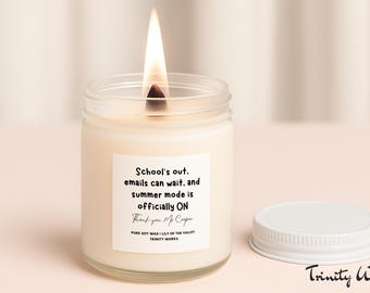Teacher Gifts - Funny Gift for Teacher Appreciation - Personalized Gift for Teacher - Smells Like Summer Break - Thank you Teacher Gift