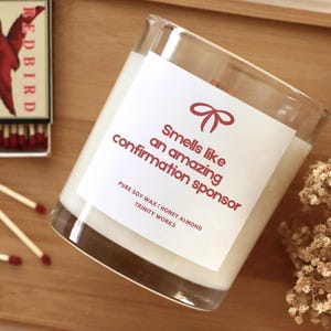 Confirmation de sponsoring Bougie cadeau pour confirmation de sponsoring Cadeau de remerciement pour confirmation de sponsoring Idée cadeau - Cadeau de remerciement pour le sponsor