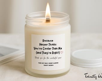 Teacher Gifts - Teacher Thank you Candle - End of Year Gift for Teachers - Teacher Appreciation Gift - Teacher Personalized Candle Gift