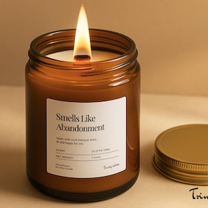 Retirement Gift - Coworker Going Away Gift - Smells Like Abandonment Candle - Leaving Work Gift - Farewell Moving Away Gift - Job Promotion