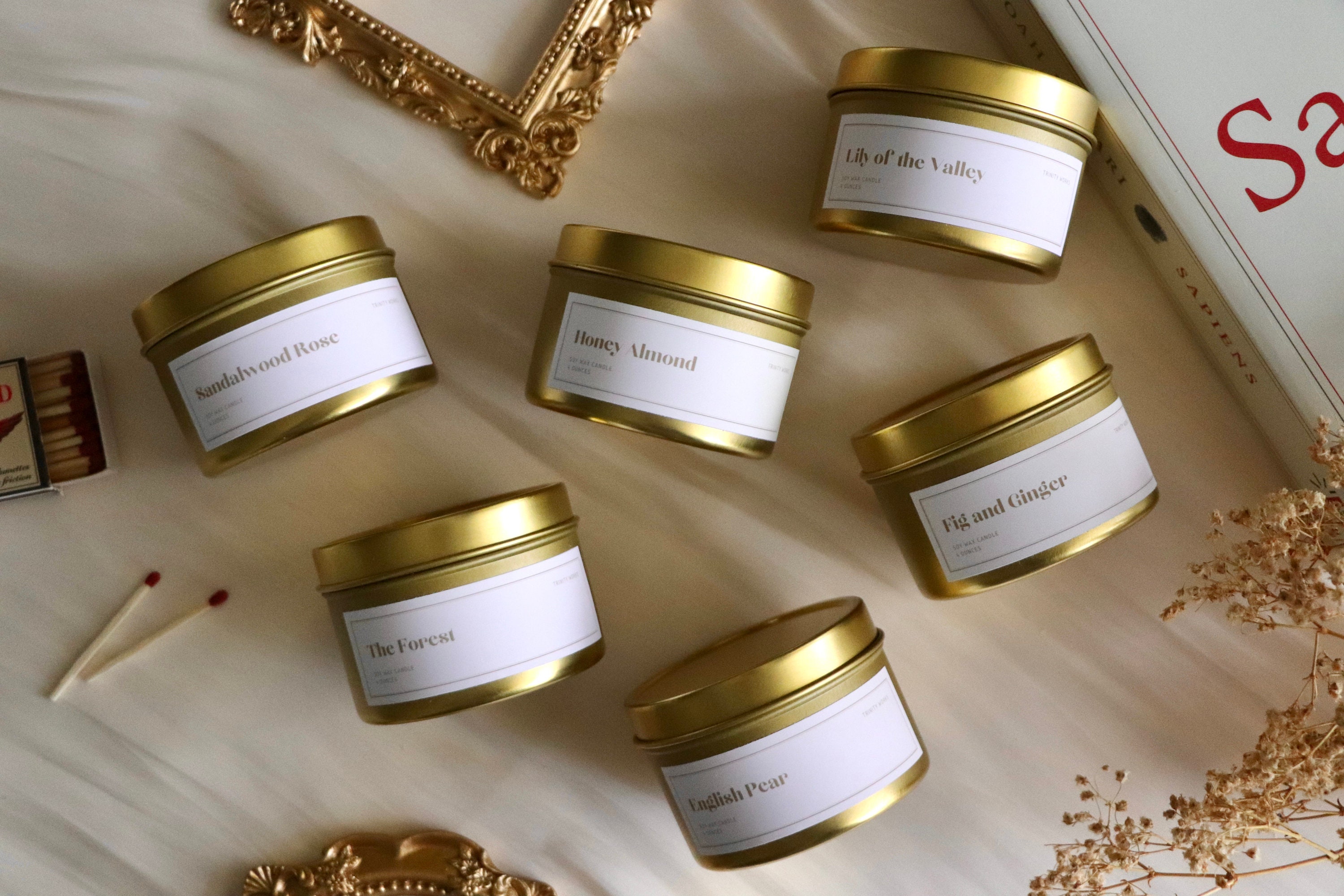 WHOLESALE GOLD CANDLE TINS QUICK SHIP – Wholesale Candles Co.