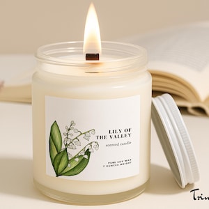 Lily of the Valley Candle - Spring Candle - Floral Scented Soy Candle - Elegant Home Fragrance Gift - Gift for Women - Spring Home Decor