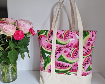 Watermelon Tote book bag - size L