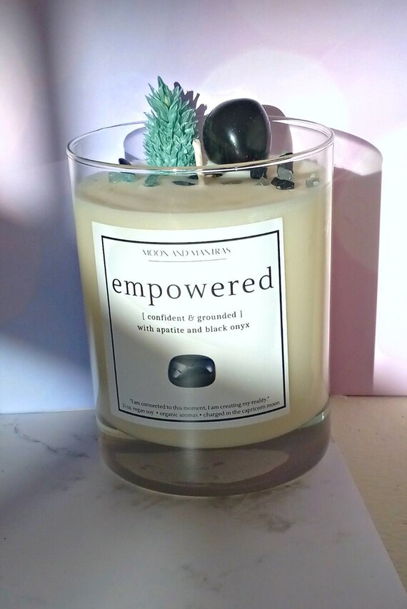 Empowered Woman Crystal Intention Candle