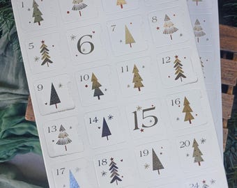 Calendrier de l'Avent en cristal avec gobelets, bijoux, bougies et plus