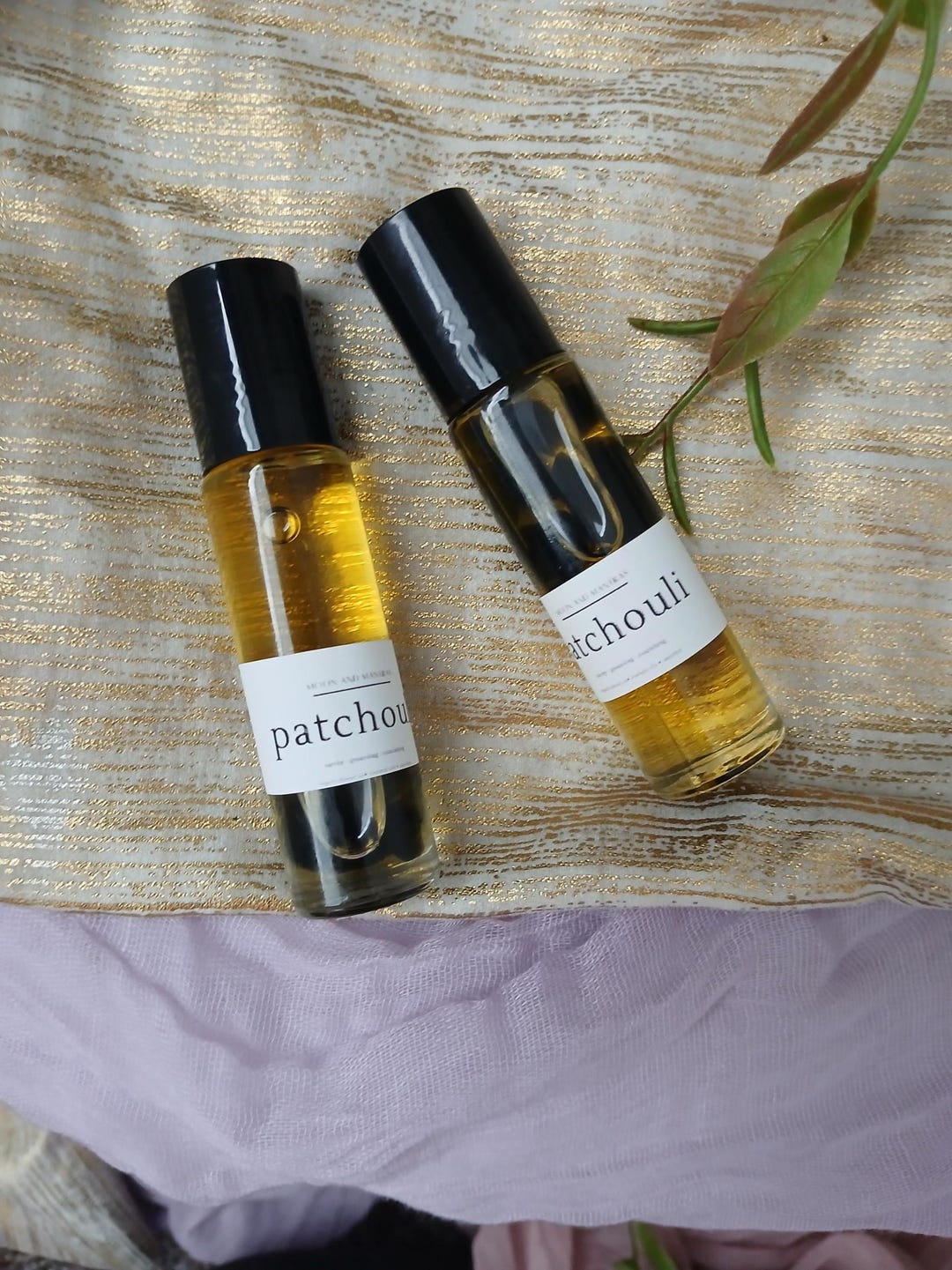 Patchouli Essential Oil Roller - Natural Perfume With Black Obsidian ...
