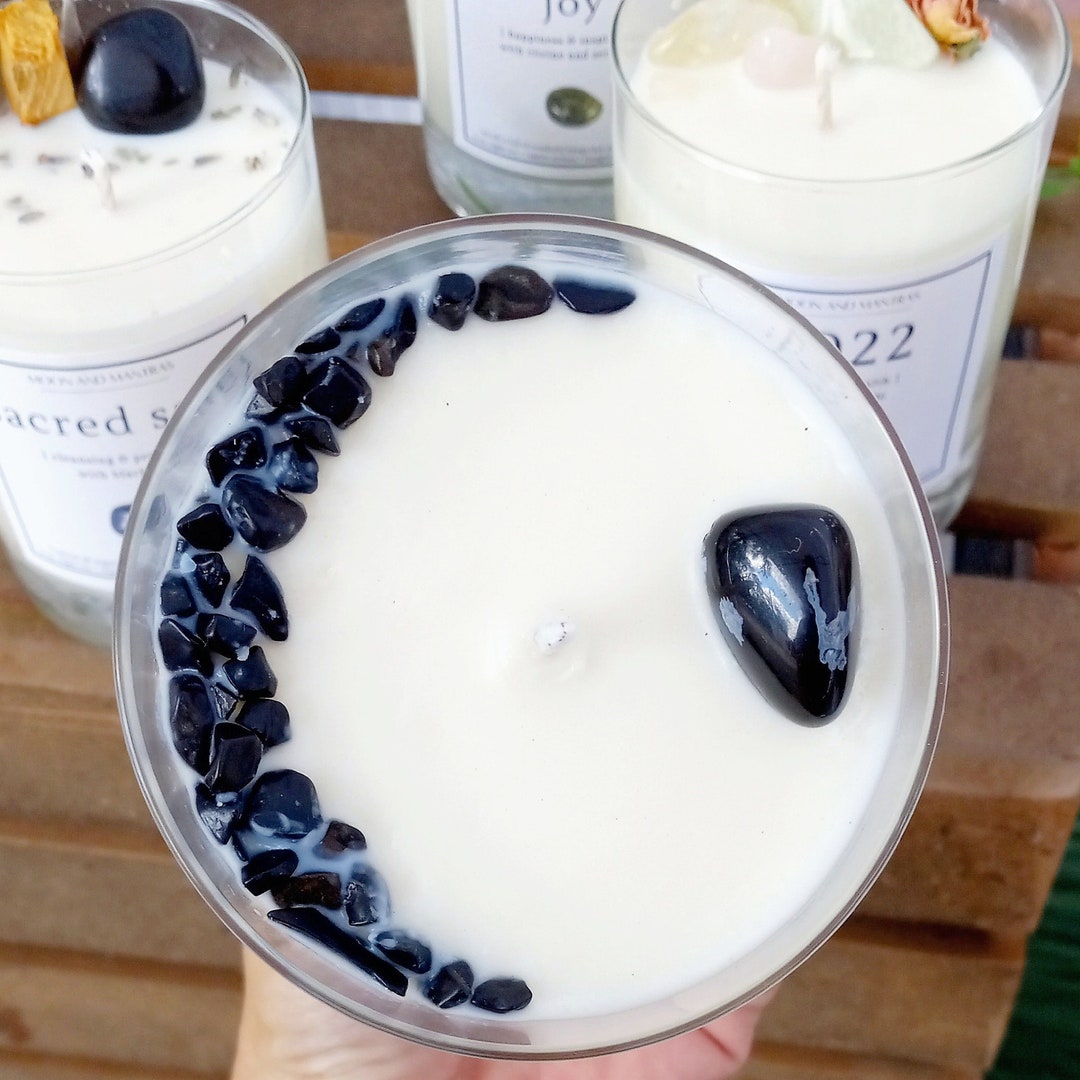 New Moon Phase Candle - Handpoured Intention Soy Wax Candle With Hidden ...
