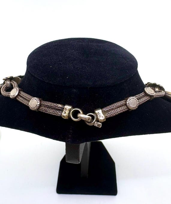 Sterling Silver Bib Necklace - image 2