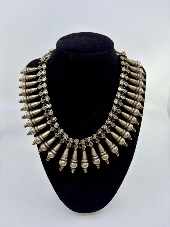 Sterling Silver Bib Necklace - image 3