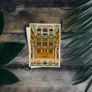 Budynek Wanamakera Filadelfia, Pensylwania Plakat podróżniczy Vintage