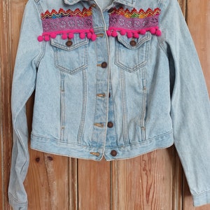 Embellished Upcycled Denim Jacket