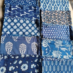 Juego de 12 servilletas azul índigo, servilletas de algodón, servilletas de cocina, servilletas de mantel para bodas. imagen 2