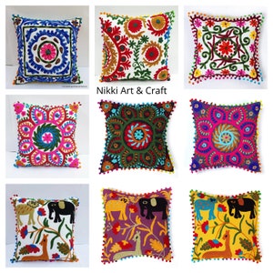 Mexican pillow cases / Embroidered pillow case / colorful decorative pillow cover / colorful home decor / mexican decor Throw pillows