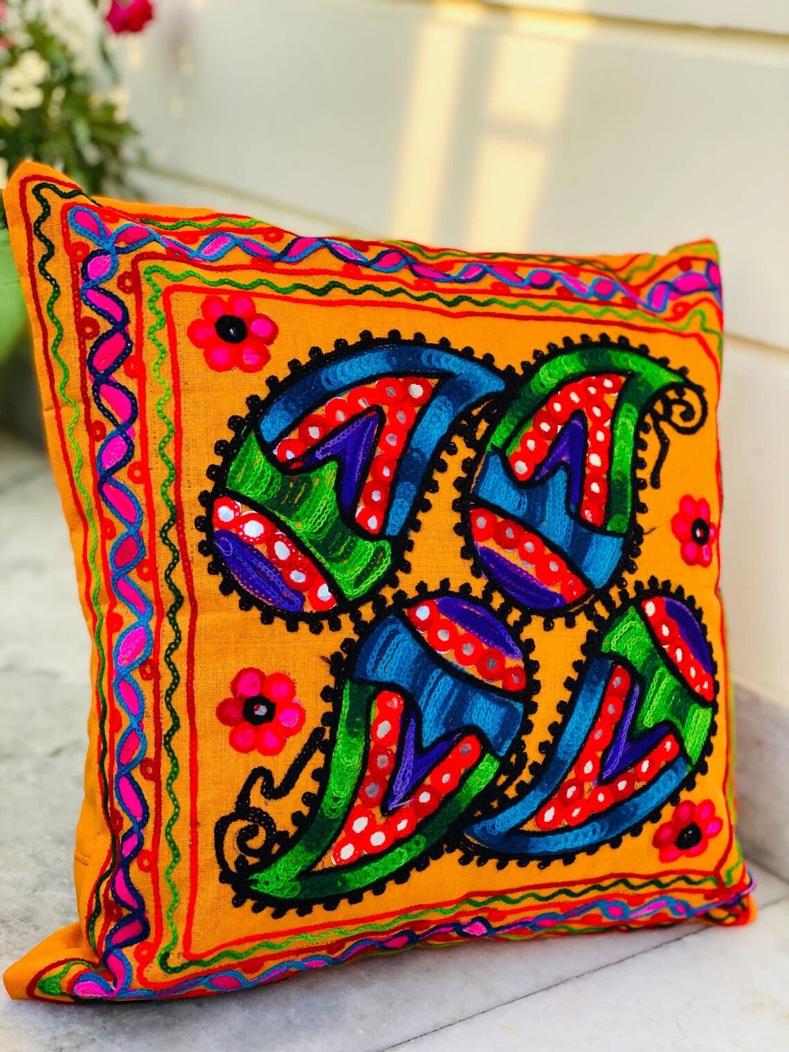 Handmade Donna Indiano Suzani Stampa Borsa Ricamo Bellissimo Viaggio - Foto 8