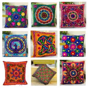 Mexican Pillow Cover / Embroidered Pillow Case / Colorful decorative pillow cover / colorful home decor / Mexican decor throw pillows