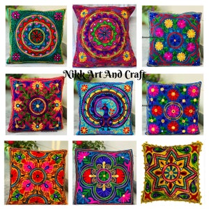 Embroidered Pillow Cover • Home Decor • Decorative Cushion Cover • Mexican Pillow Cover • Throw Pillows • Mexican Cushions • Hand Embroidery