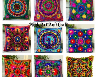 Embroidered Pillow Cover • Home Decor • Decorative Cushion Cover • Mexican Pillow Cover • Throw Pillows • Mexican Cushions • Hand Embroidery