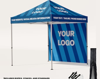 Custom Tent 10x10ft, Event tent, business tent, tradeshow tent, Pop up shop, Deluxe tent, Custom Printed Tent Full Printed tent Canopy Tent