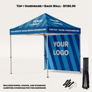 Custom 10x10 canopy tent with company logo sales