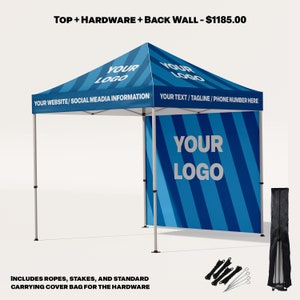 Custom Tent 10x10ft, Event tent, business tent, tradeshow tent, Pop up shop, Deluxe tent, Custom Printed Tent Full Printed tent Canopy Tent