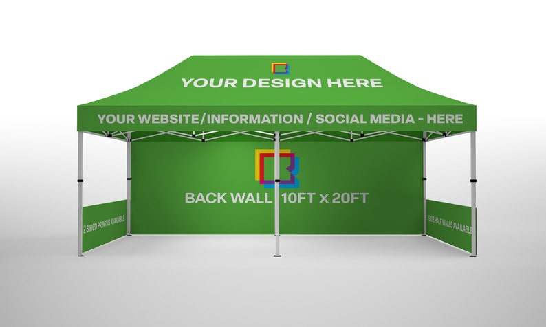 Custom Printed Tent, 10x20ft Event Canopy, UV & Water Resistant - Etsy