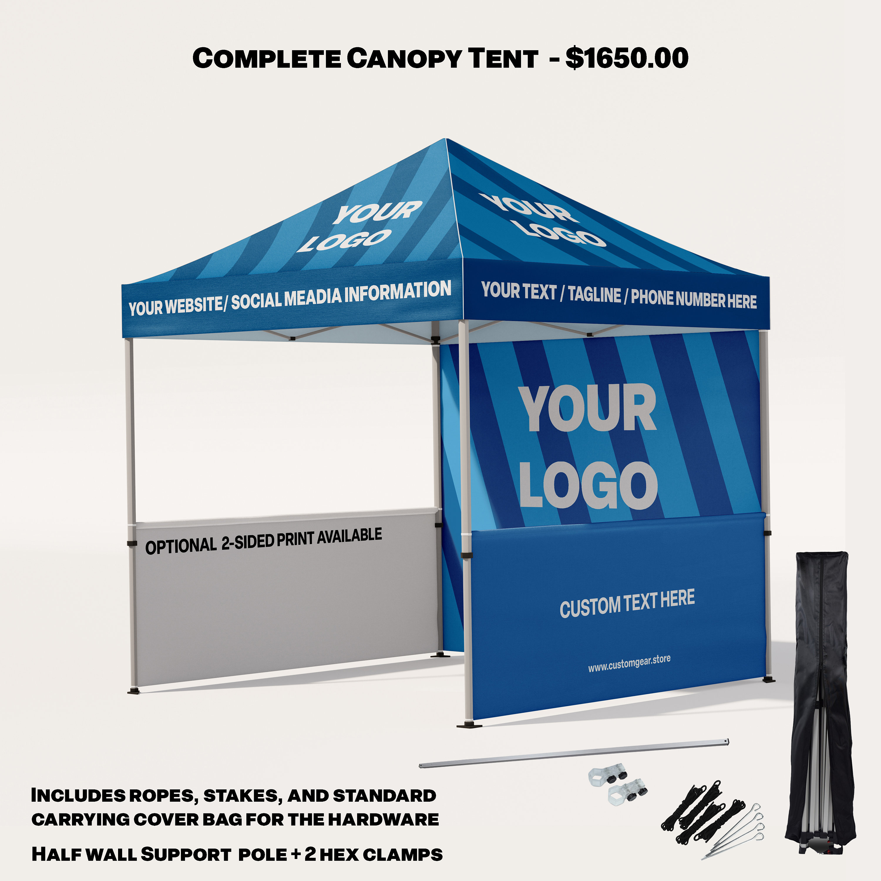 Custom Tent 10x10ft, Event Tent, Business Tent, Tradeshow