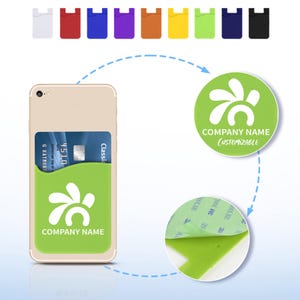 Tarjetero Personalizado de Silicona para Móvil – Adhesivo para la Parte Trasera del Teléfono, Porta Tarjetas Compatible con iPhone y Android