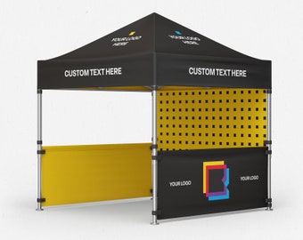 Custom Canopy Tent for Business Events Pop up Shop Printed Tent Personalized Canopy Tent With Back Wall Full Printed Canopy