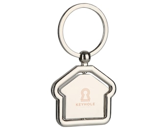Custom House Keychain: Laser Engraved Realtor Closing Gifts, Zinc Alloy