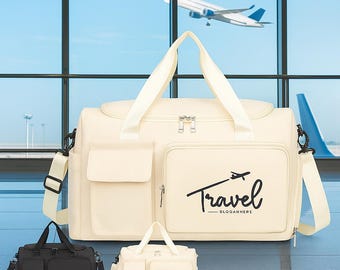 Custom Travel Duffel Bag: Waterproof Gym Bag with Shoe Compartment