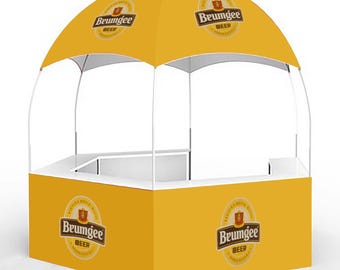 Custom 10x10 Canopy Tent with Logo | Heavy Duty Commercial Pop Up Frame | Outdoor Vendor Booth & Trade Show Event Display