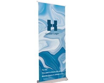 Retractable Aluminum Banner Stand 31.5" x 79" - Custom Printed Trade Show Display