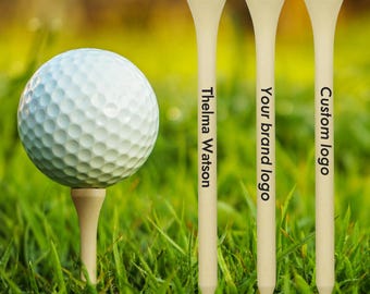 Personalized Golf Tees: Custom Logo Wooden Tournament Gifts