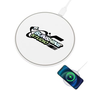 Custom SlimCircle 10W Wireless Charging Pad – Fast Qi Charger for iPhone, Android – Personalized Wireless Charger, Sleek & Portable Design
