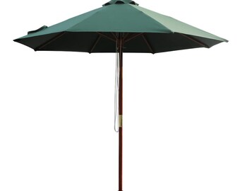 durable tilting patio umbrella Formosa Covers 7.5ft aluminum market crank & tilt color Hunter Green 8 - Person Square Print:Dark Denim/Navy Blue powered LED lighting system Tac-510x
