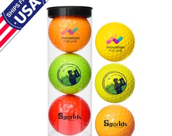 Custom Golf Ball 3-Pack: Personalized Colorful Training Set