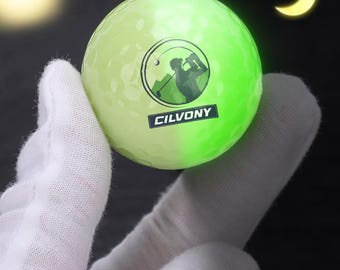 100 Pack Custom Glow in the Dark Golf Balls: Night Tournament Supplies